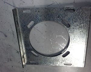 Flange for exhaust multifan monophase